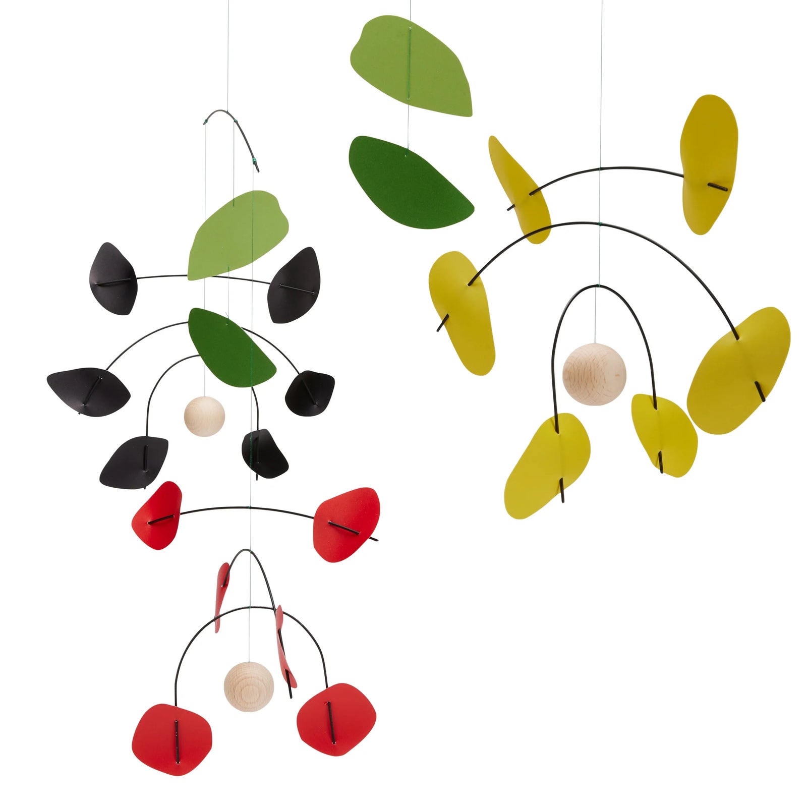 image 3- close up of mobile with red yellow and red flower