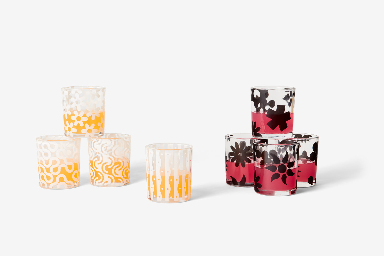 black and white pattern glasses