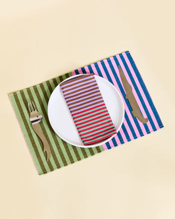 Rosemary Placemat with Cinnamon Napkin