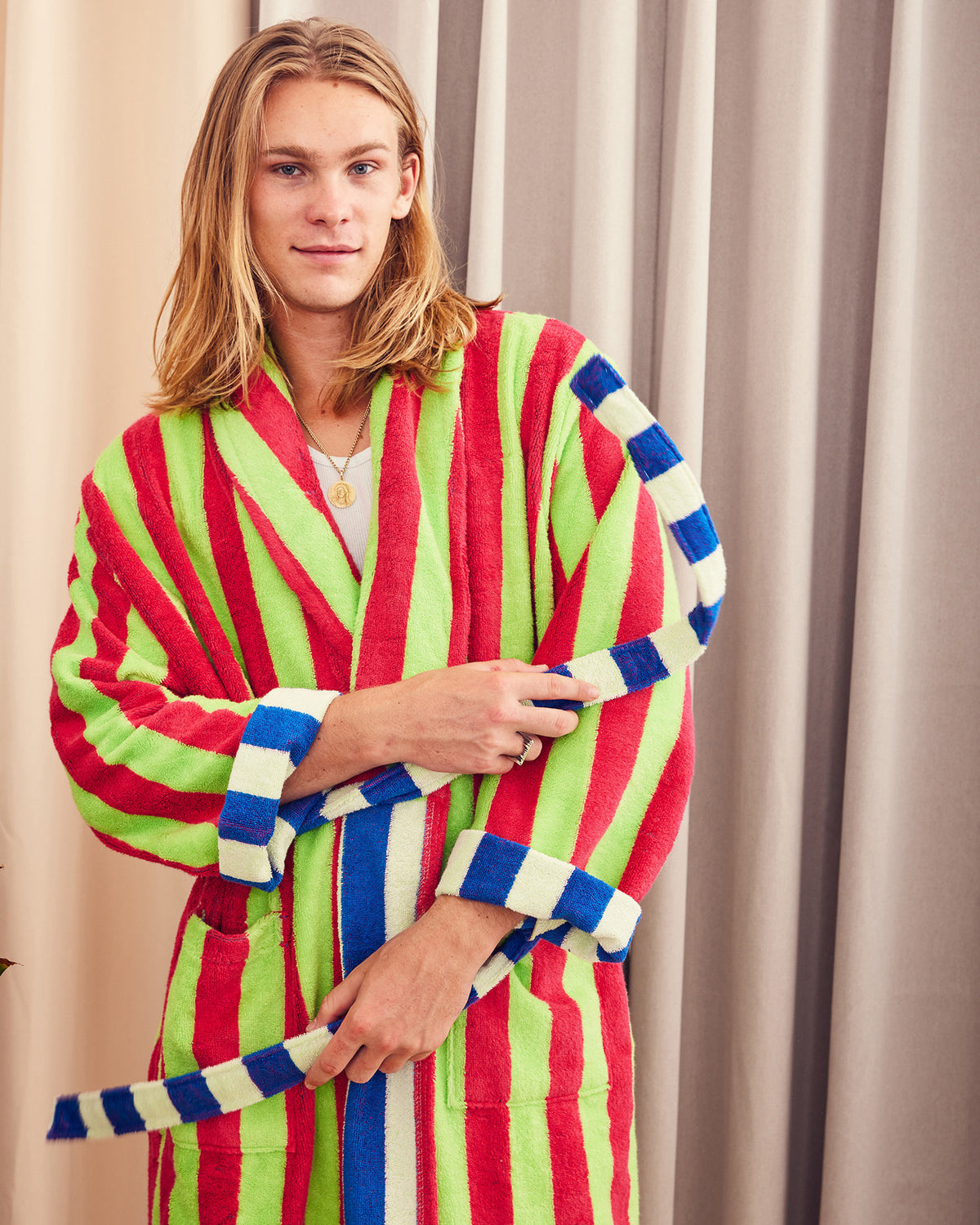 Garden Stripe Bathrobe