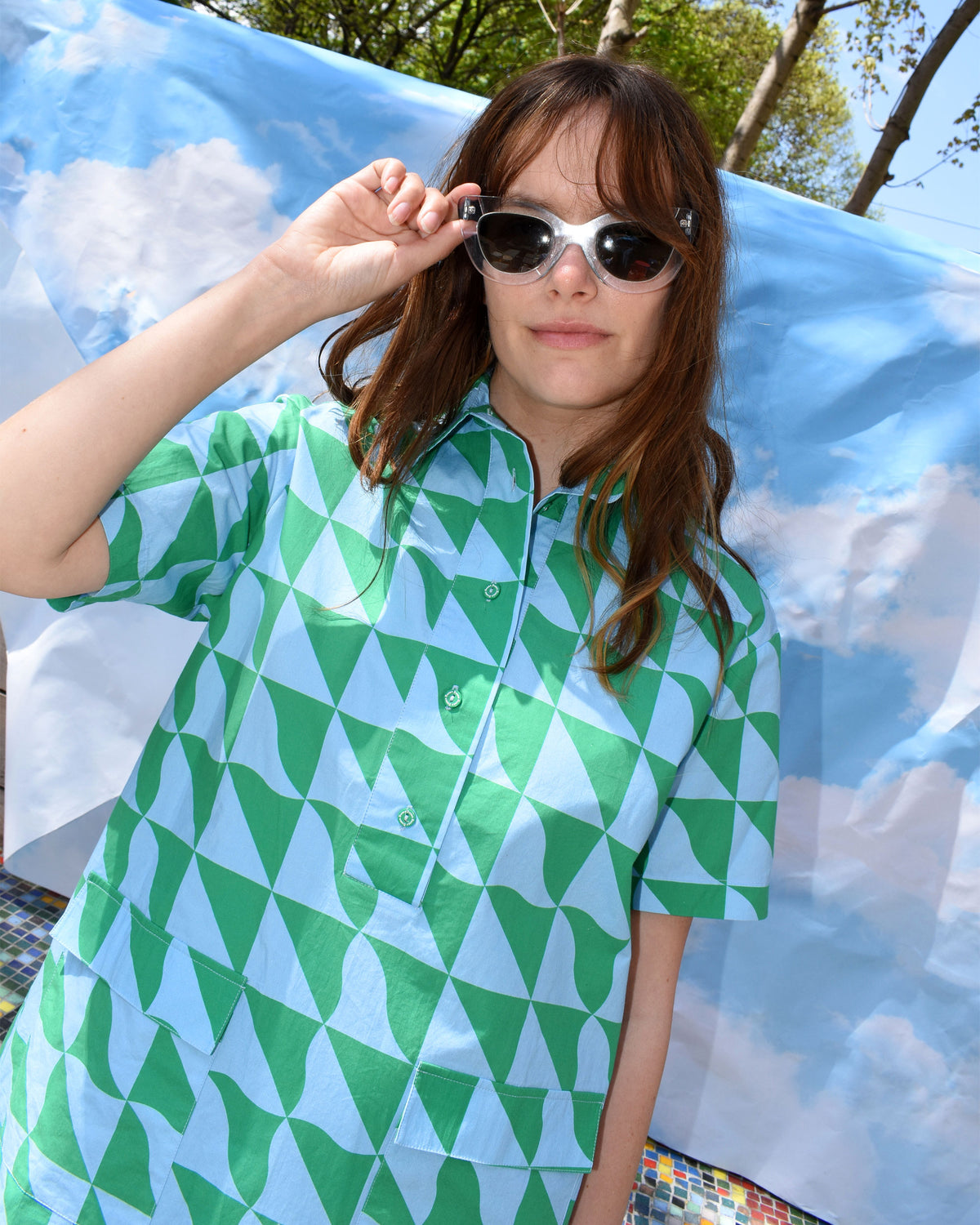 Dusen Dusen Collar Dress in Sail