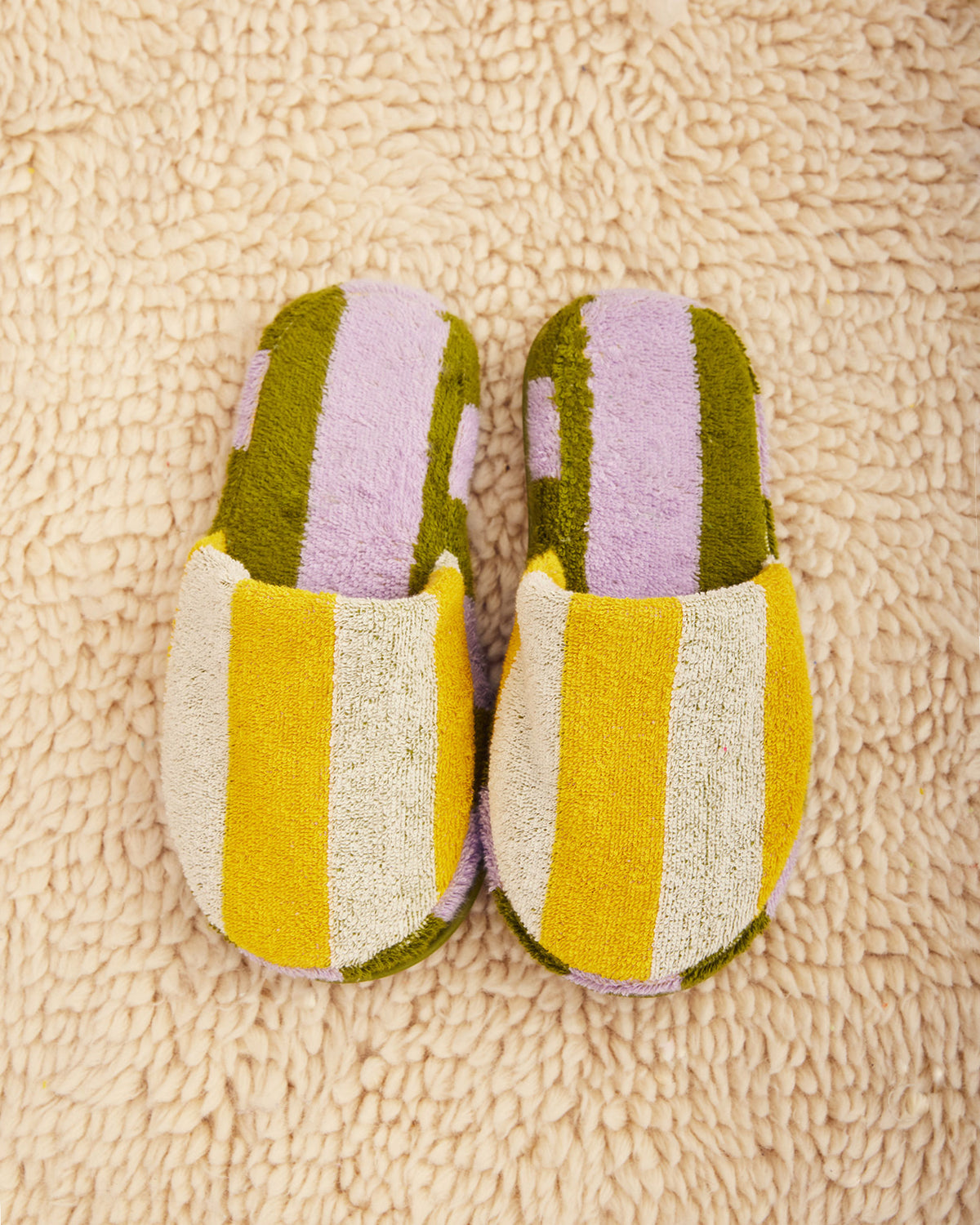 Terry Stripe Slippers