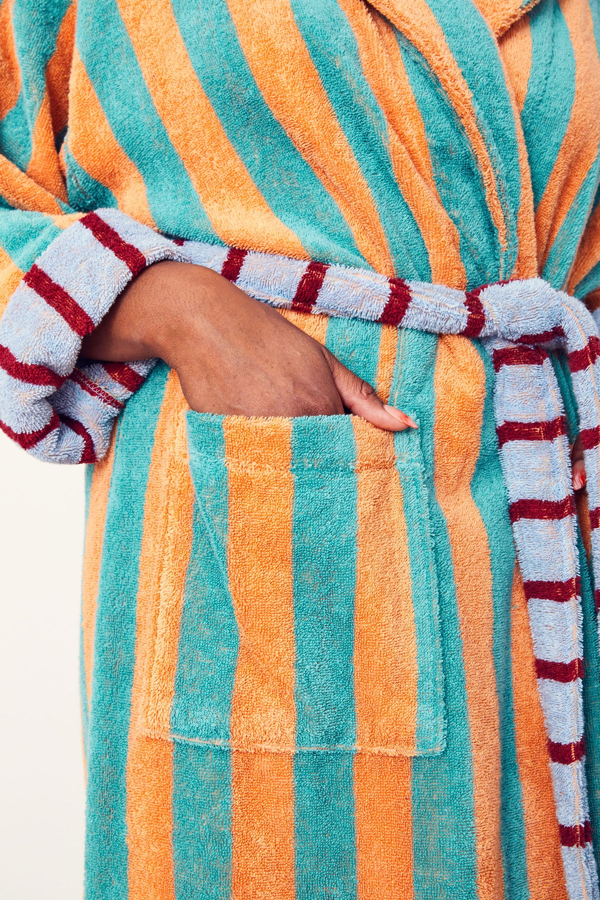 Cantaloupe Stripe Bathrobe