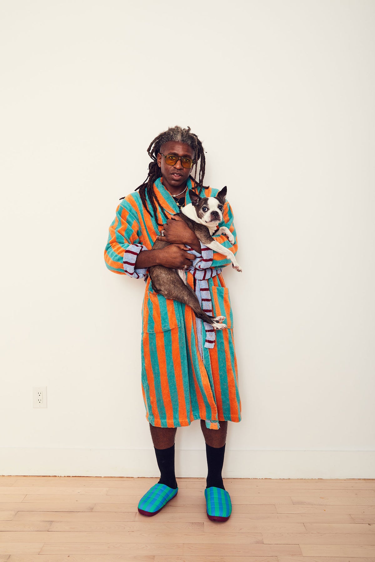 Cantaloupe Stripe Bathrobe