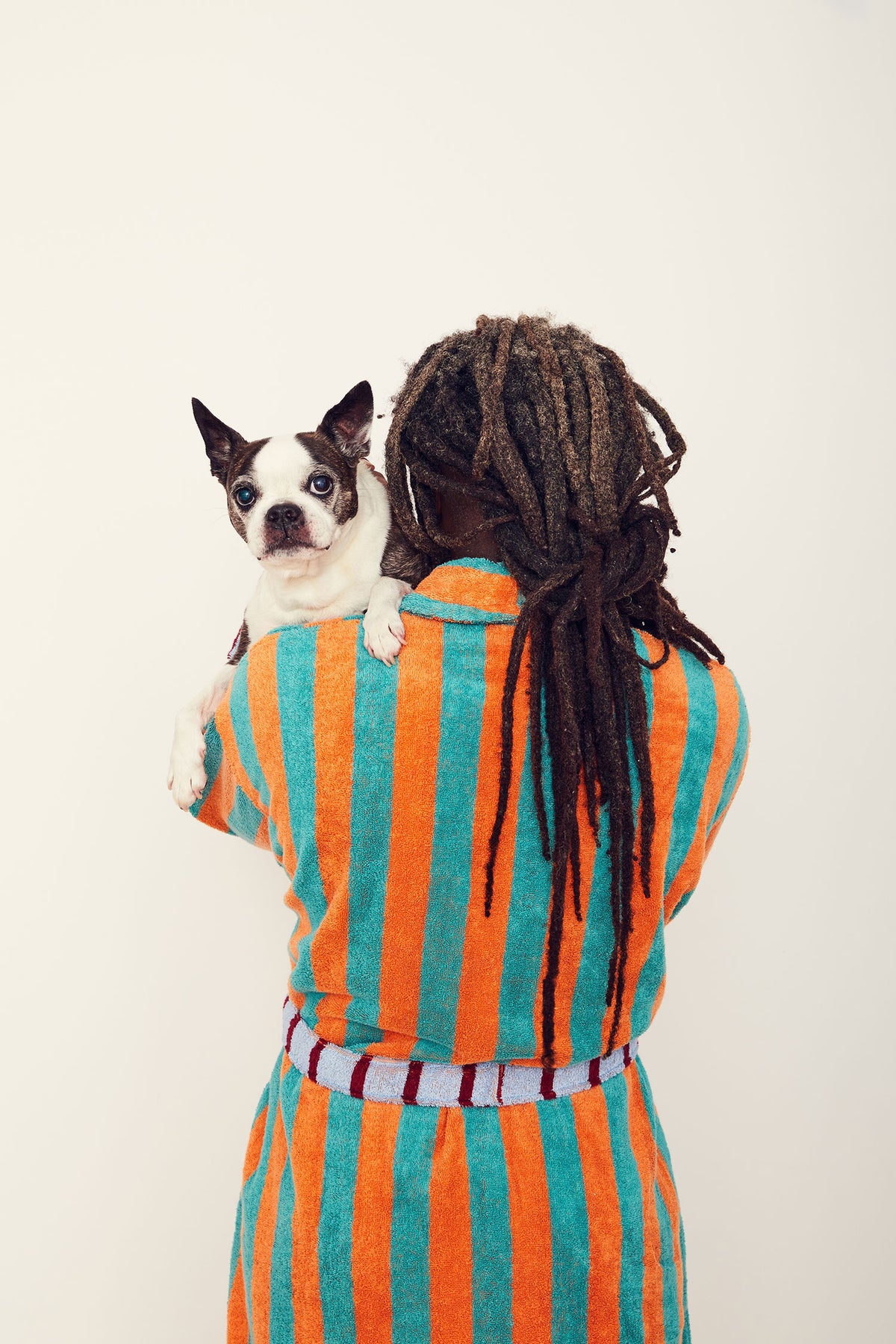 Cantaloupe Stripe Bathrobe
