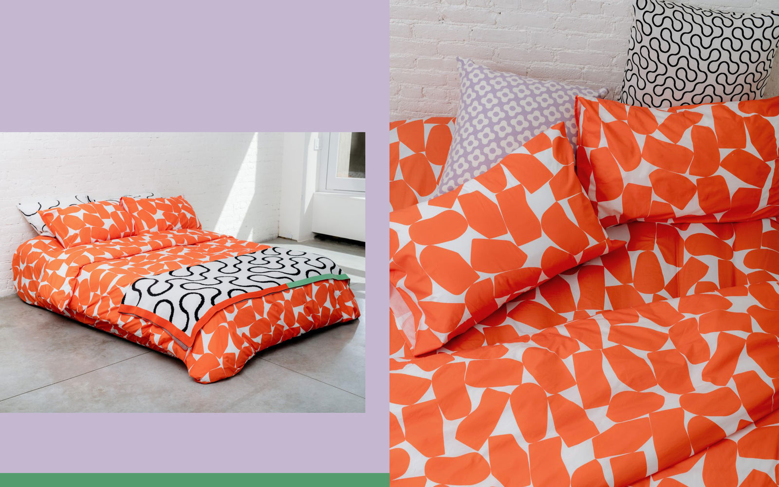 rock bedding in orange