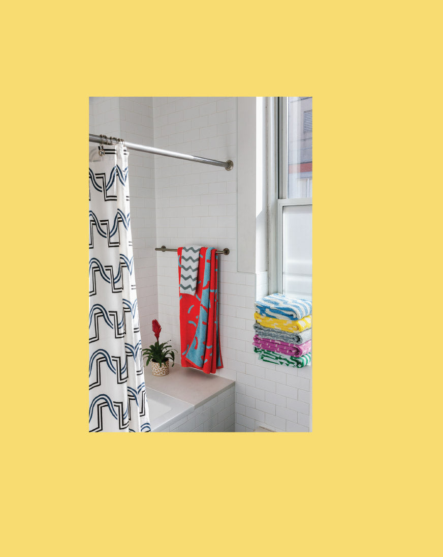 red towel on rack