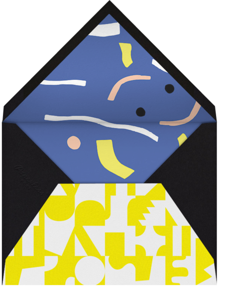 envelope rendering with yellow and blue patterning