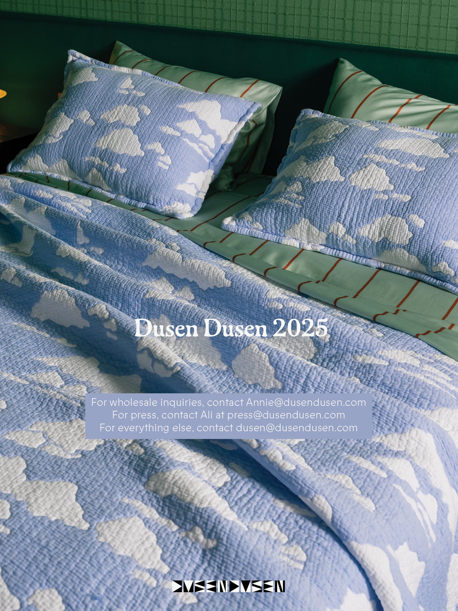Cloud Coverlet with Dusen Dusen 2025 and details to reach out (dusen@dusendusen.com)