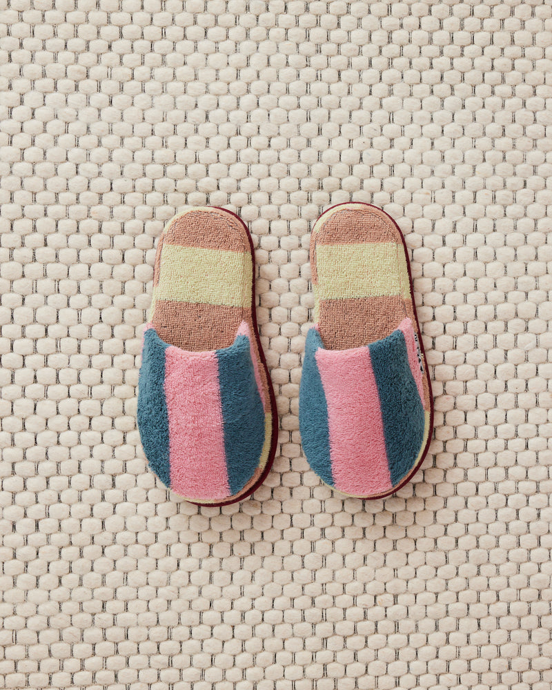 Terry Stripe Slippers