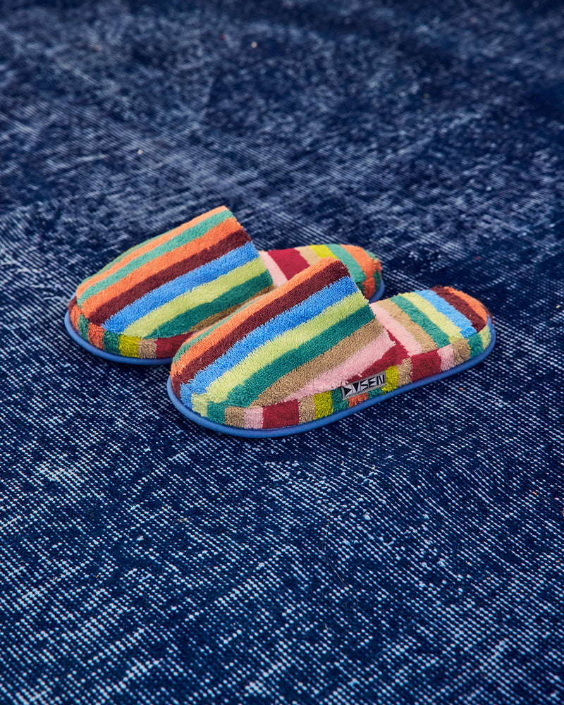 Terry Stripe Slippers