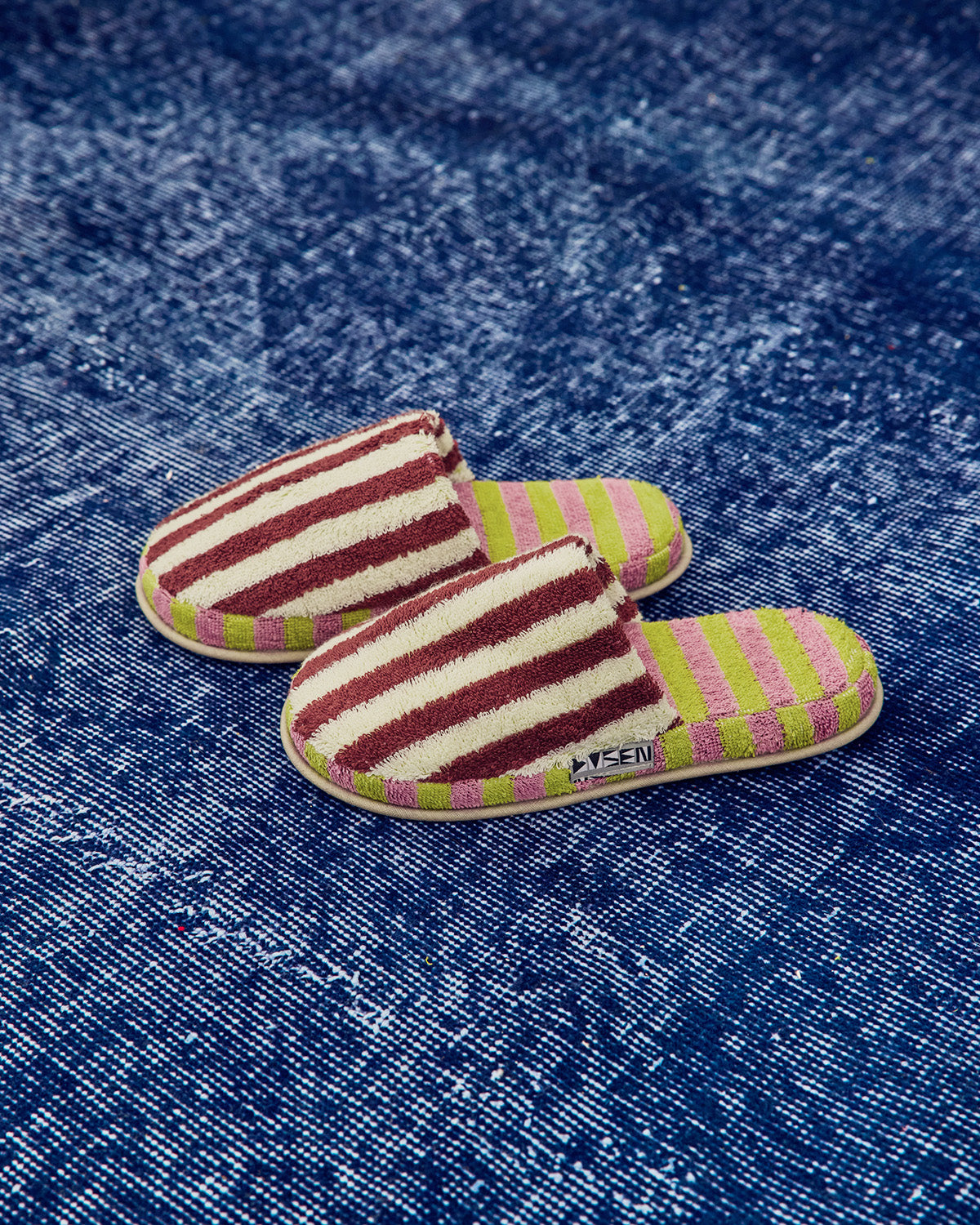 Terry Stripe Slippers