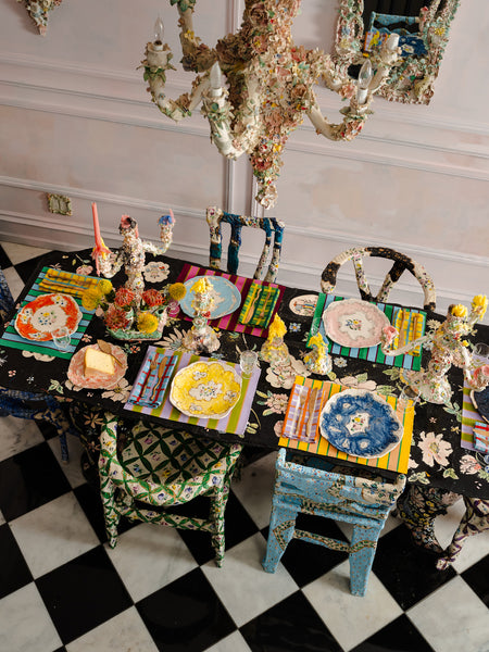 Woven Plaid Napkins - Mixed, Set of Four