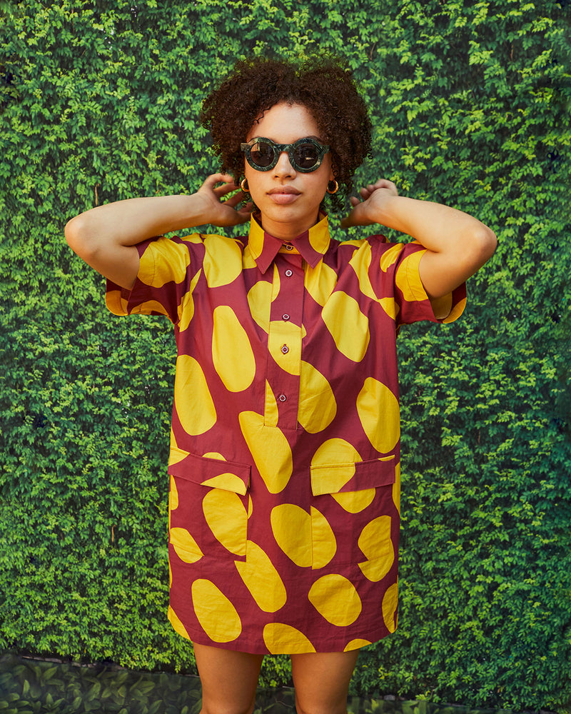 Dusen Dusen Collar Dress in Egg