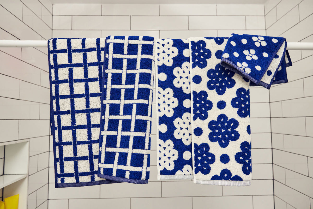 Washcloth Hand towels hanging up 