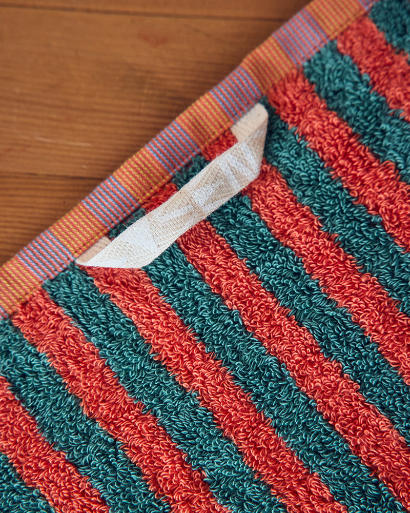 detail of hanging loop on grasshopper towel