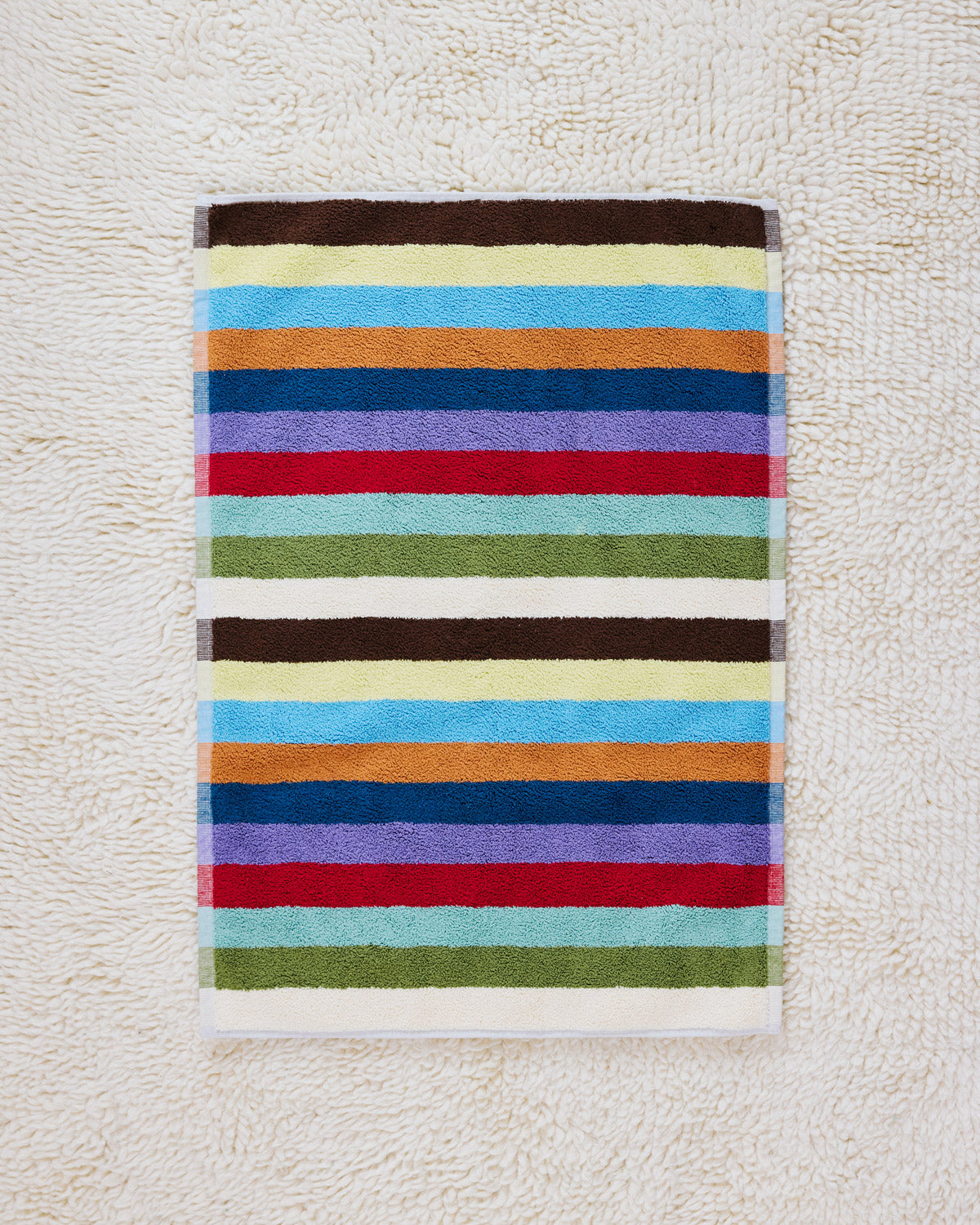 Hummingbird bath mat on rug 