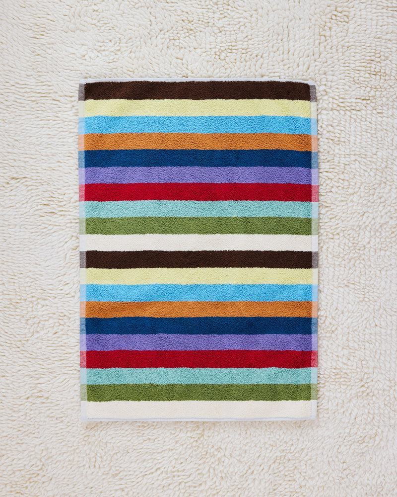 Hummingbird bath mat on rug 