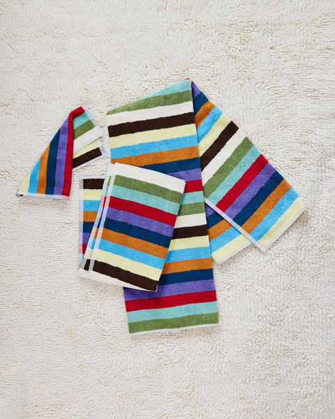 Hummingbird Stripe Towels, Set of 6