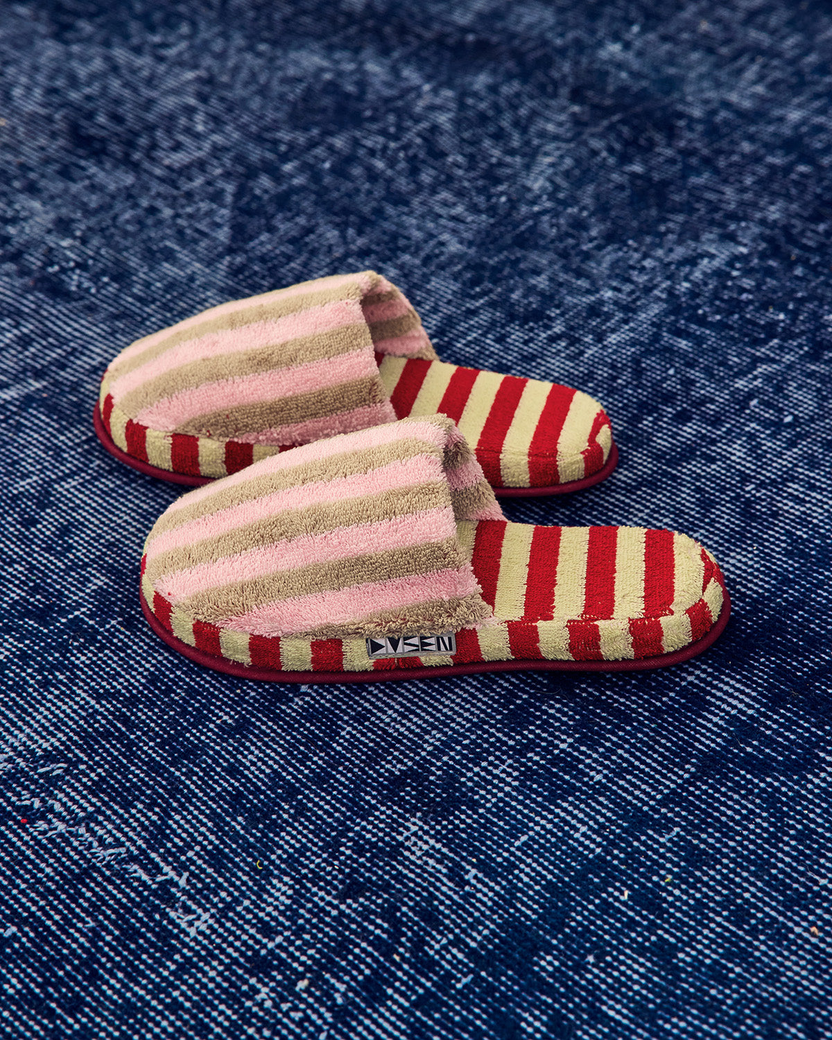 Terry Stripe Slippers