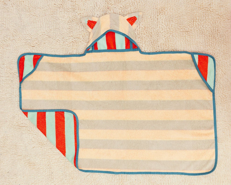 Mona hooded towel on floor