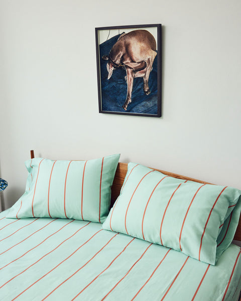 Pistachio Stripe Sheets Set - Size Full