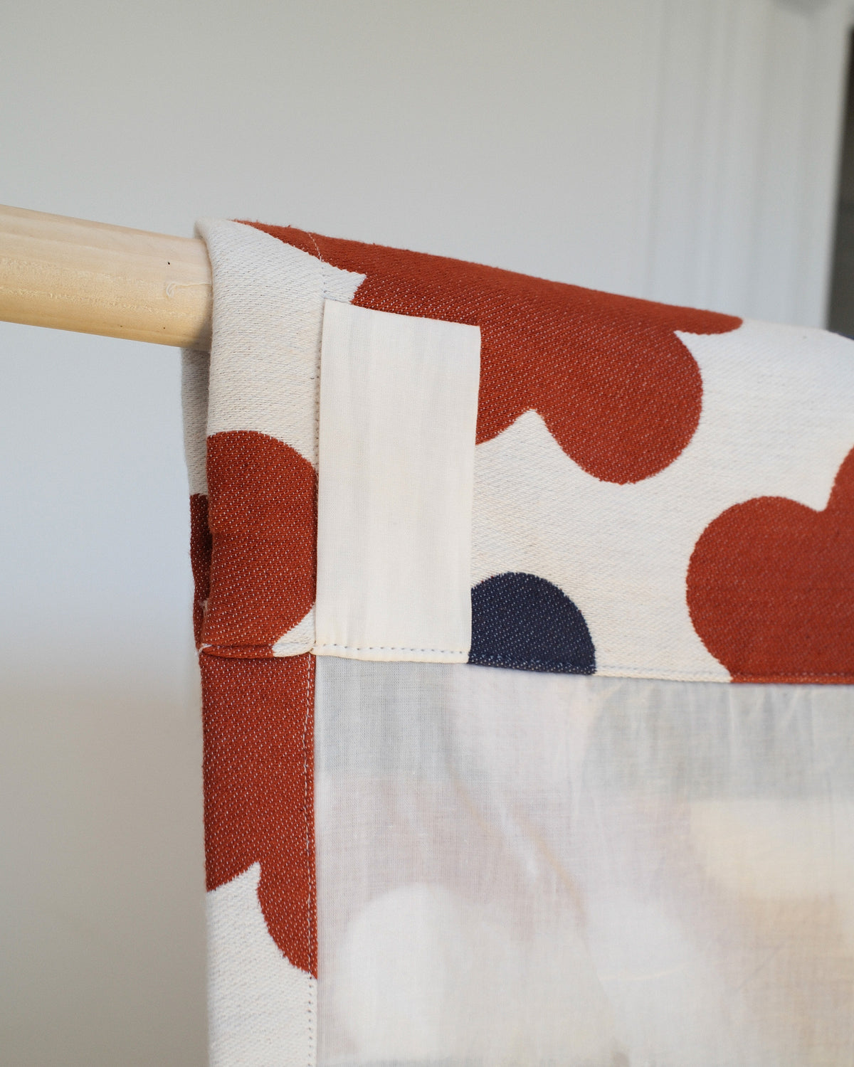 Raspberry curtain with channel pocket hanging