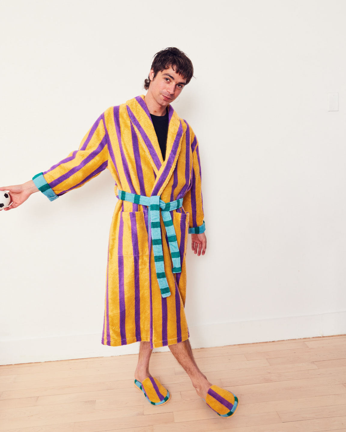 Terry Stripe Slippers