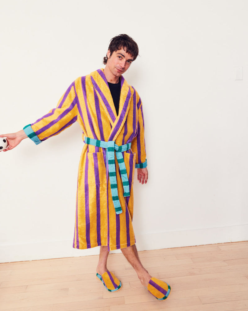 Terry Stripe Slippers