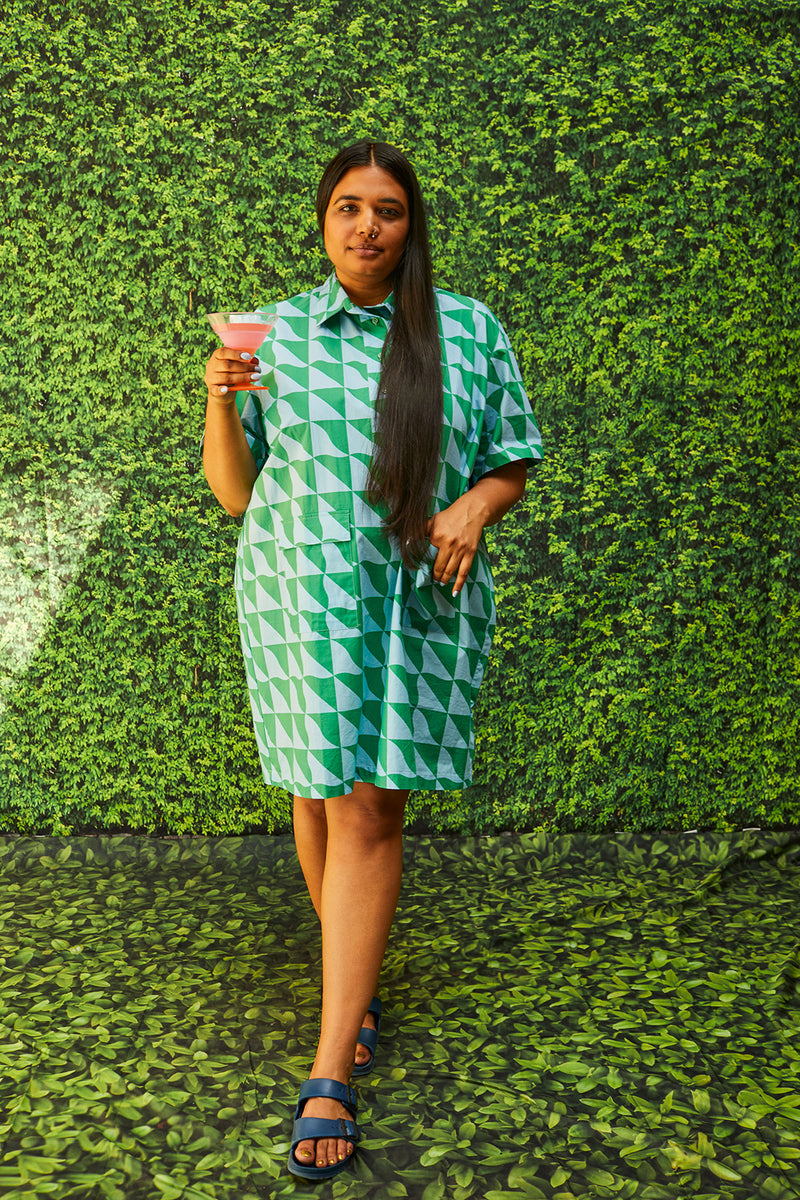 Dusen Dusen Collar Dress in Sail