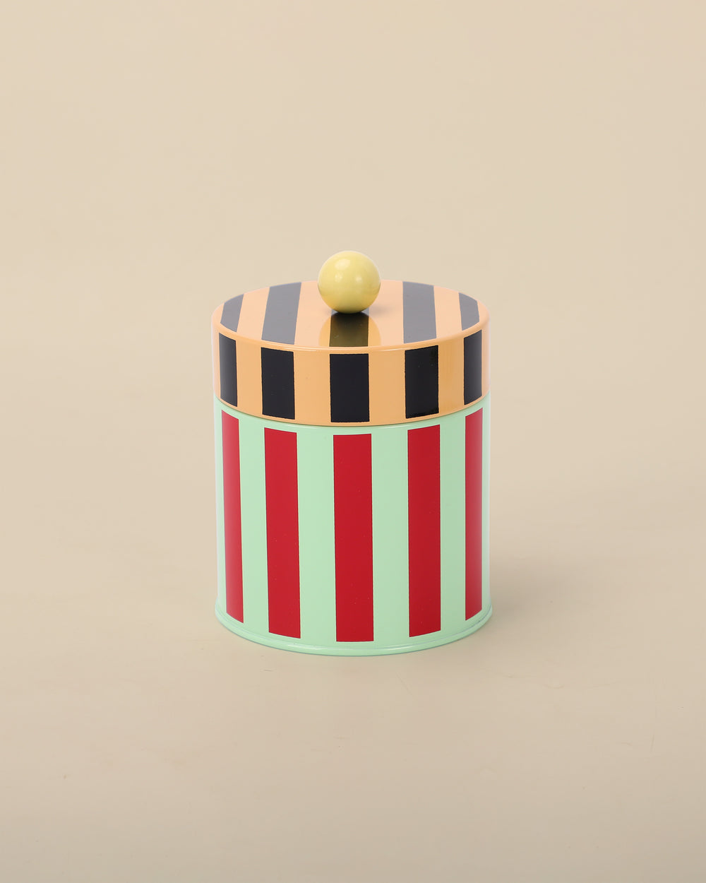 Red, Green, Black and Beige canister