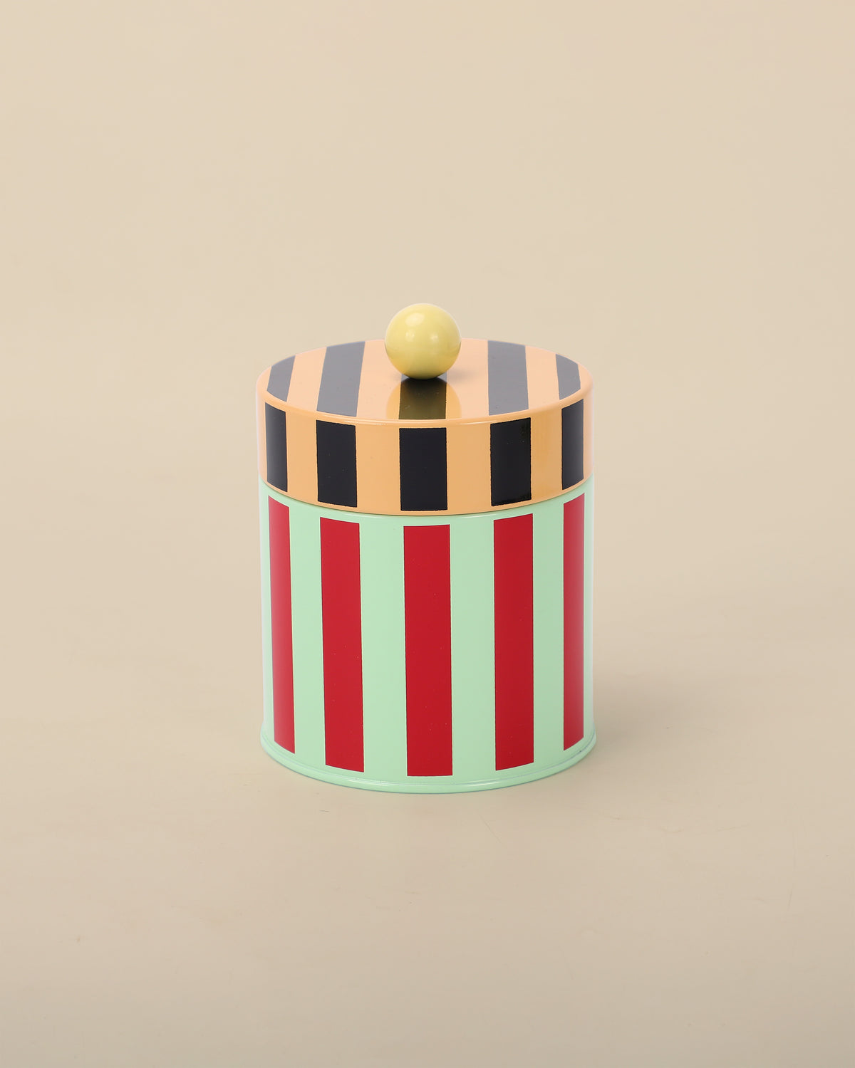 Red, Green, Black and Beige canister