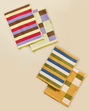 ["Soup and Salad Dish towels on beige background ", " At long last, Soup AND Salad! Tough life choices are finally over <3"]