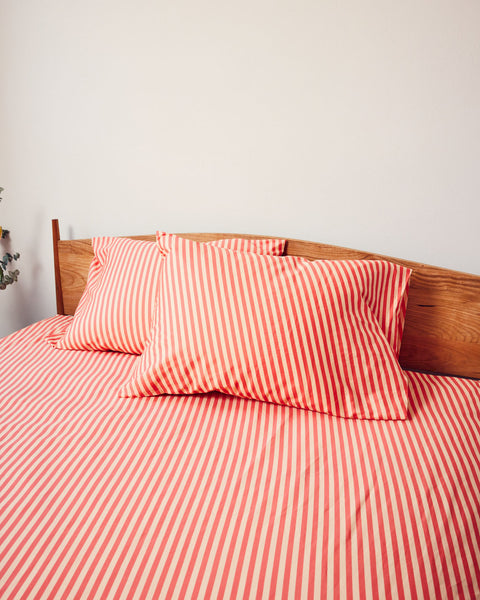 Tawny Stripe Sheets | Fitted + Pillowcase Set | King