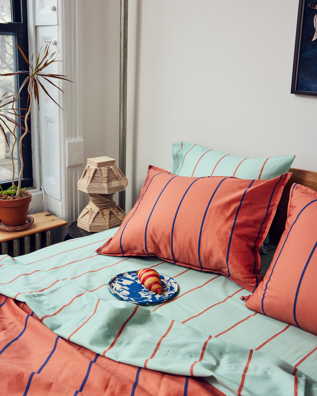 DUSEN DUSENベッドカバー Terracotta Stripe Duvet Set | Dusen Dusen