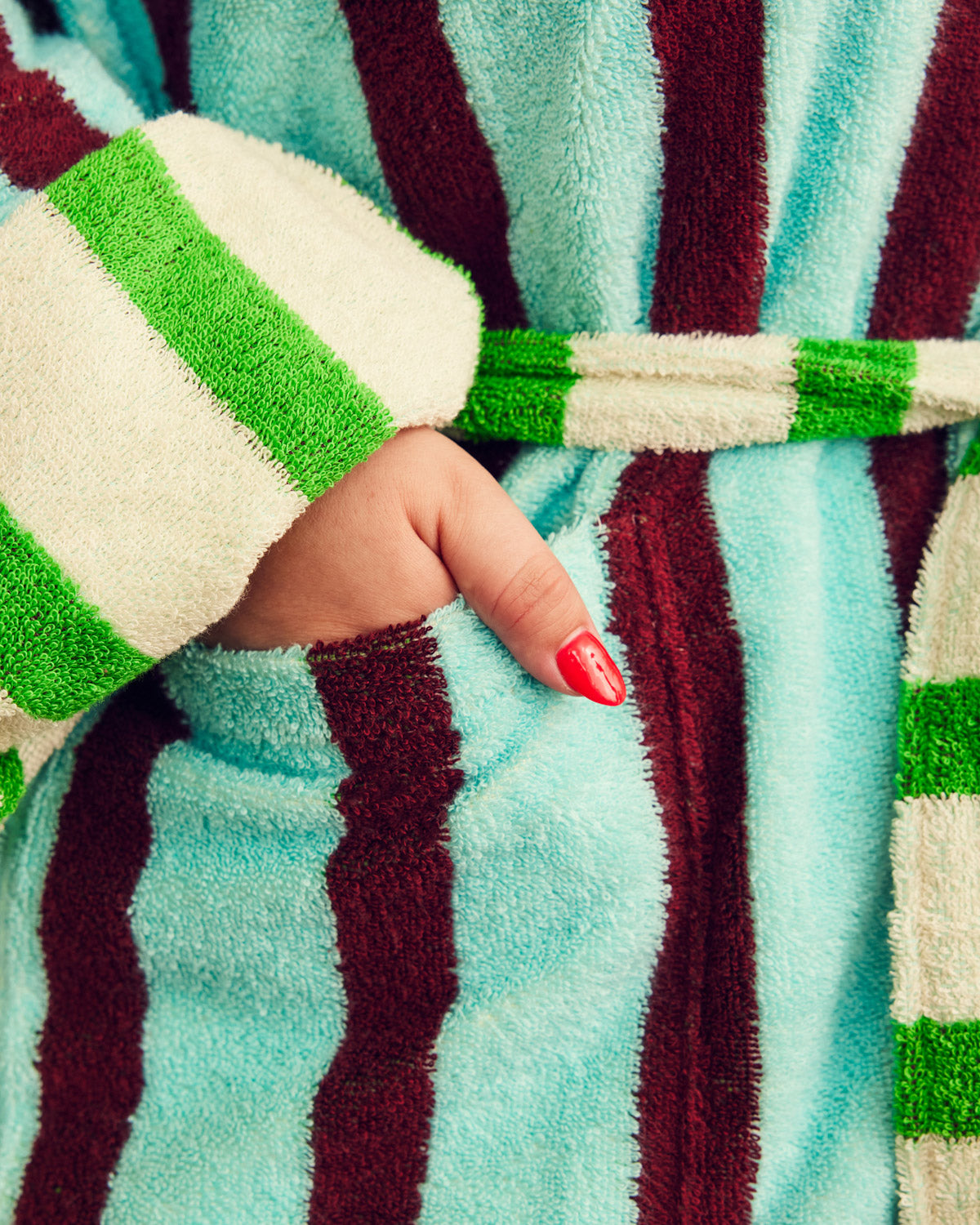 Willow Stripe Bathrobe - Large | Dusen Dusen