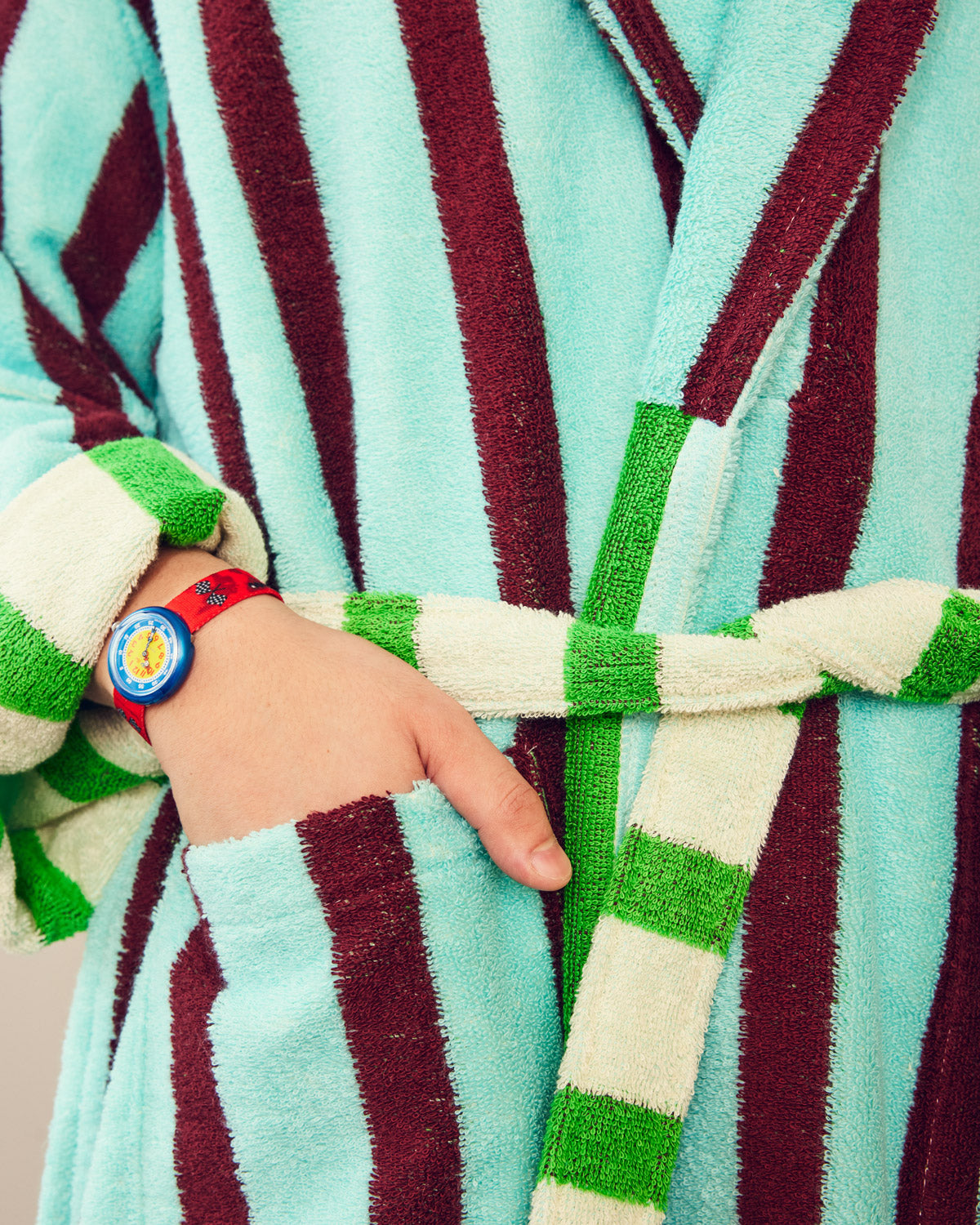 Willow Stripe Bathrobe - Large | Dusen Dusen