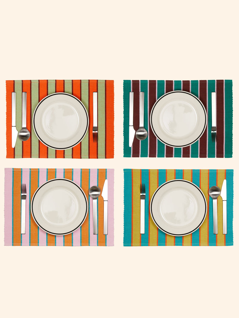 Dusen Dusen Set of Striped Placemats